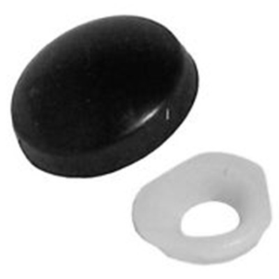 Pack of 4 Black Anti Crack Screw Covers